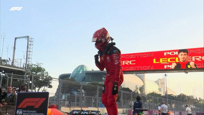 Charles Leclerc obtuvo la pole del GP de Azerbaiyán de F1 por tercer año consecutivo