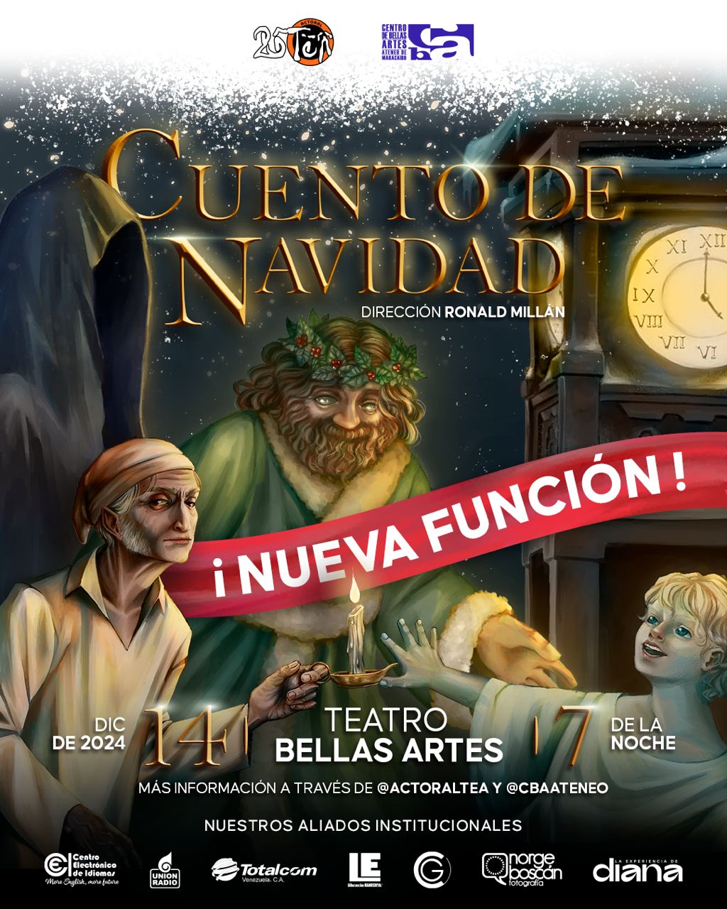 Abren nueva función de la obra “CUENTO DE NAVIDAD” en el Teatro Bellas Artes de Maracaibo
