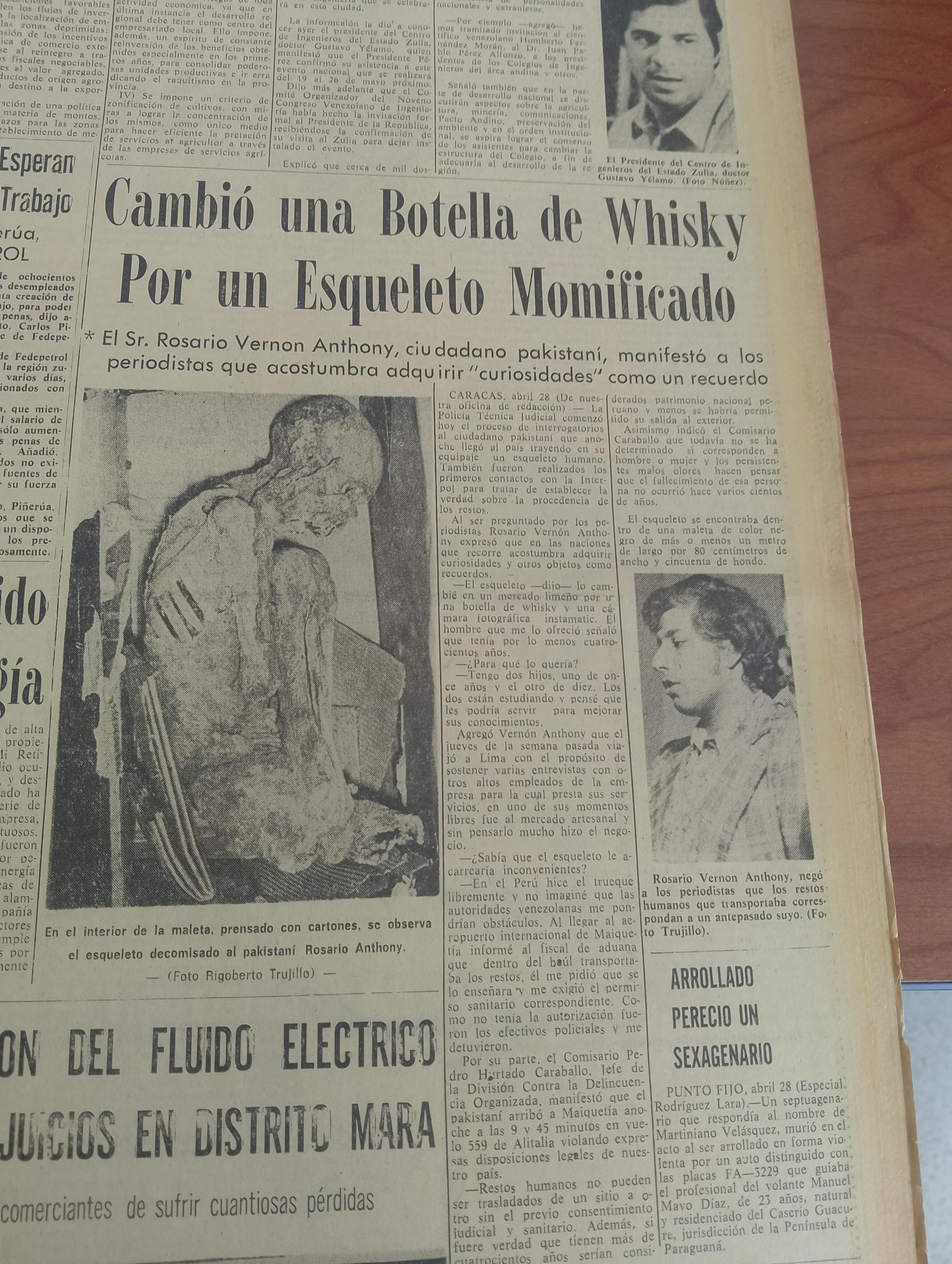 El hombre que llegó a Maiquetía con una momia en la maleta: Historias asombrosas del pasado