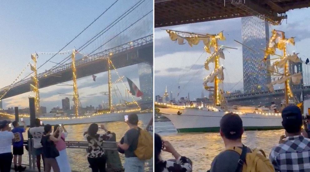 Sobrevivientes del aparatoso choque de un buque escuela en el puente de Brooklyn vuelven a México