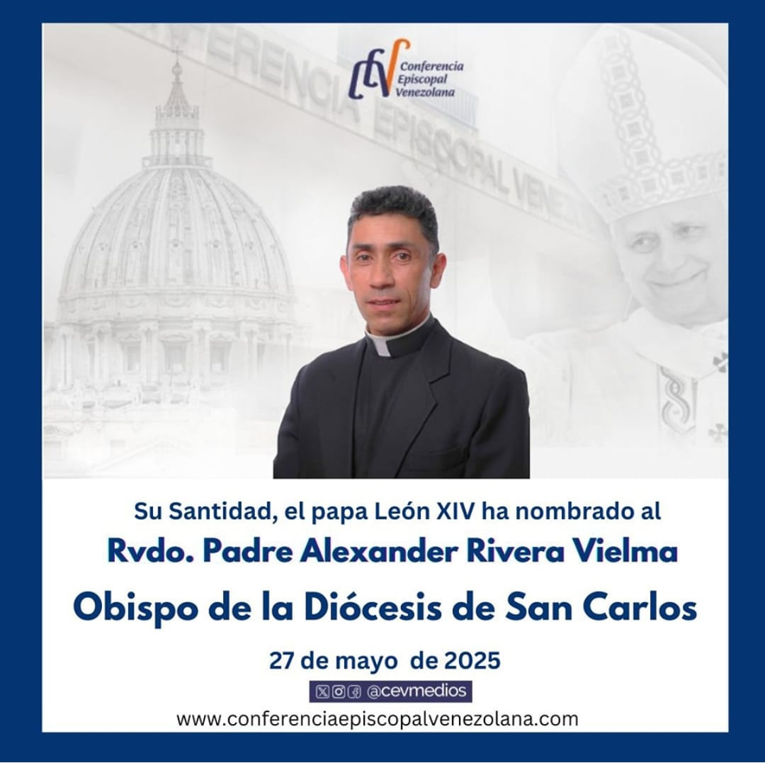 El Papa León XIV nombró al padre Alexander Rivera Vielma como nuevo obispo de la Diócesis de San Carlos