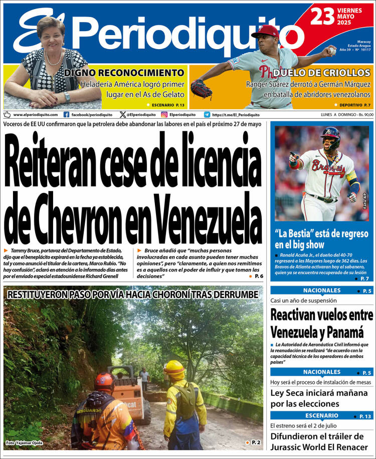 Titulares de la prensa nacional para este viernes 23 de mayo