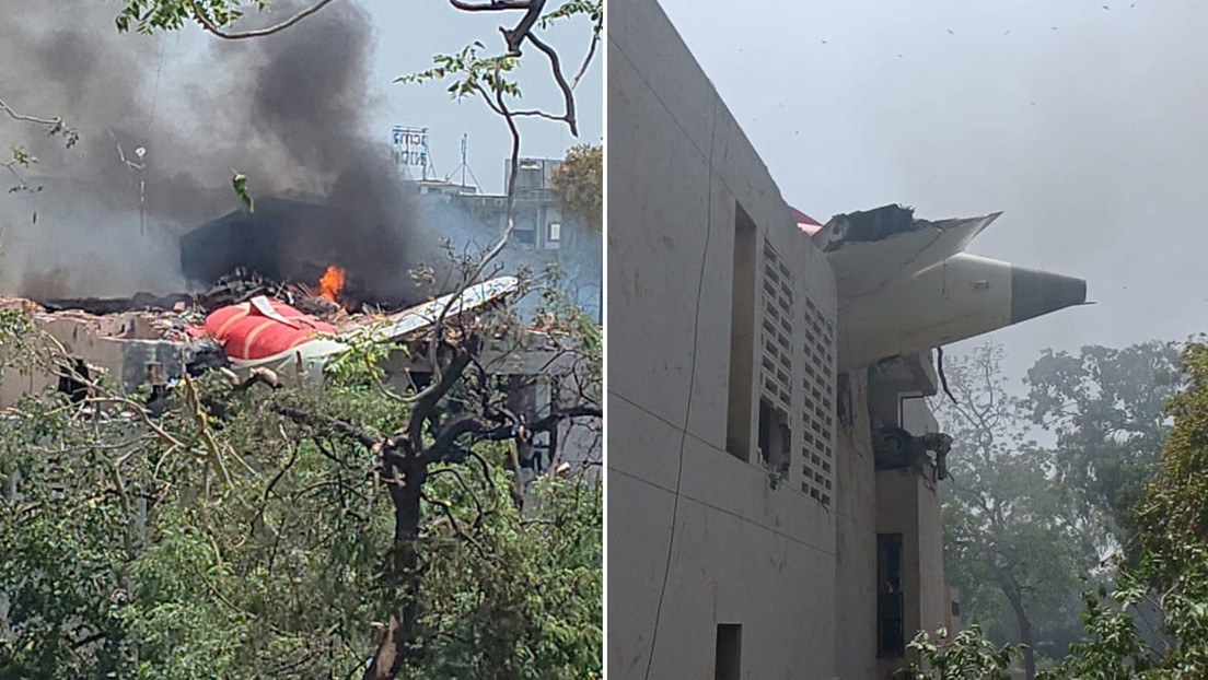 Se estrelló un avión con más de 240 personas a bordo en India