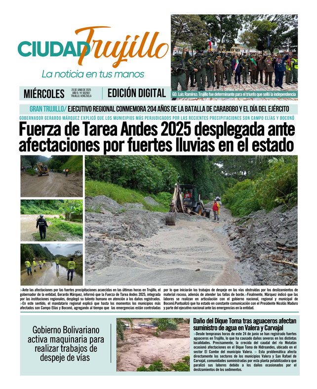 Titulares de la prensa nacional para este miércoles 25 de junio