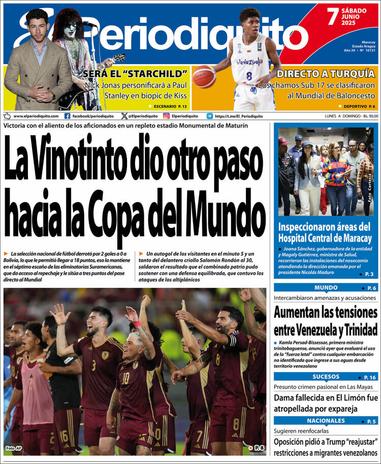 Titulares de la prensa nacional para este sábado 7 de junio