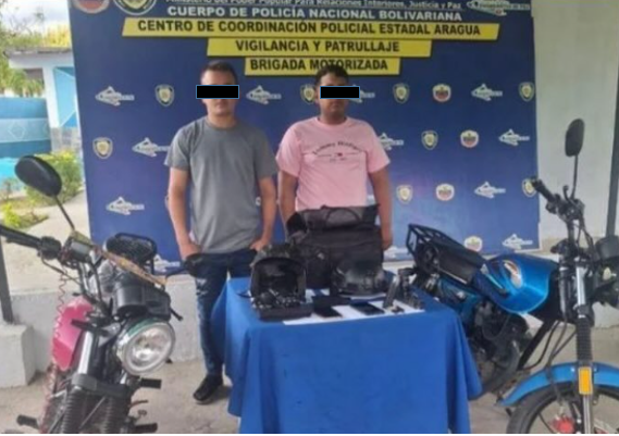 Detenidos dos PNB por robar una moto en Aragua