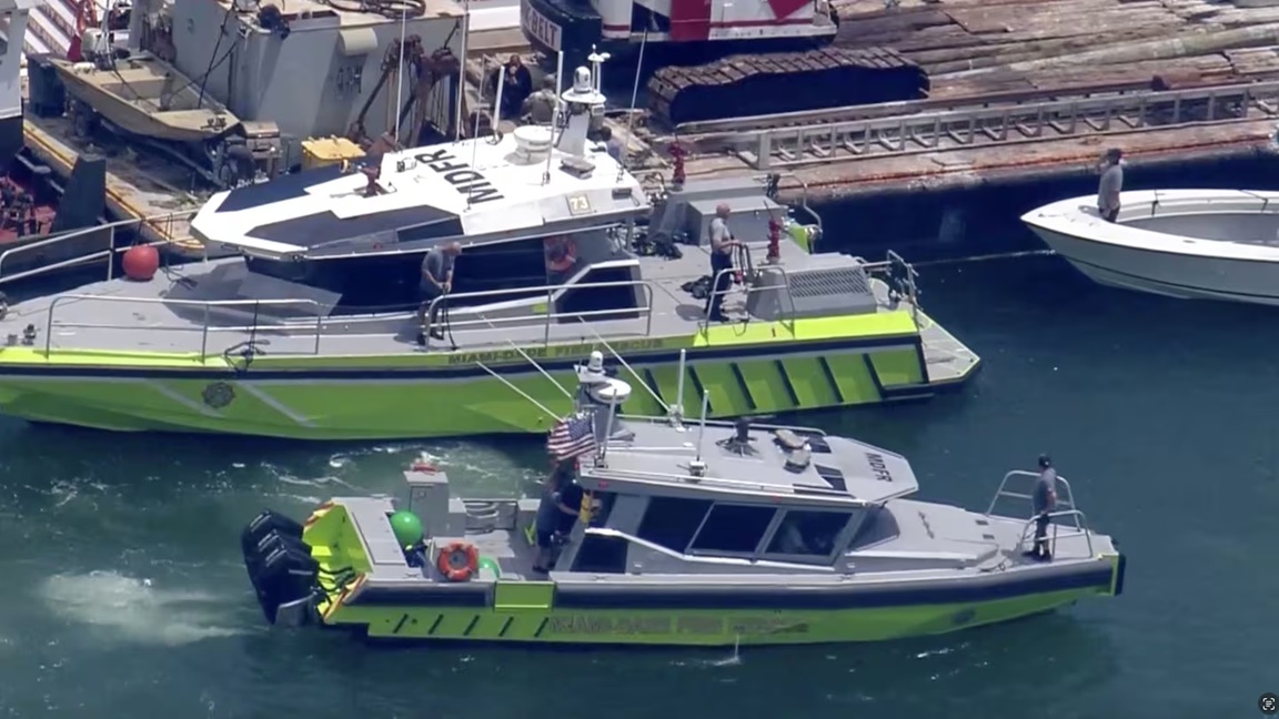 Tragedia en Miami Beach: Dos niñas mueren en accidente entre una barcaza y un velero