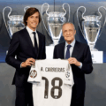 Álvaro Carreras fue presentado como nuevo fichaje del Real Madrid