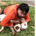 Dos pitbulls atacaron a un luchador de artes marciales que logró inmovilizarlos