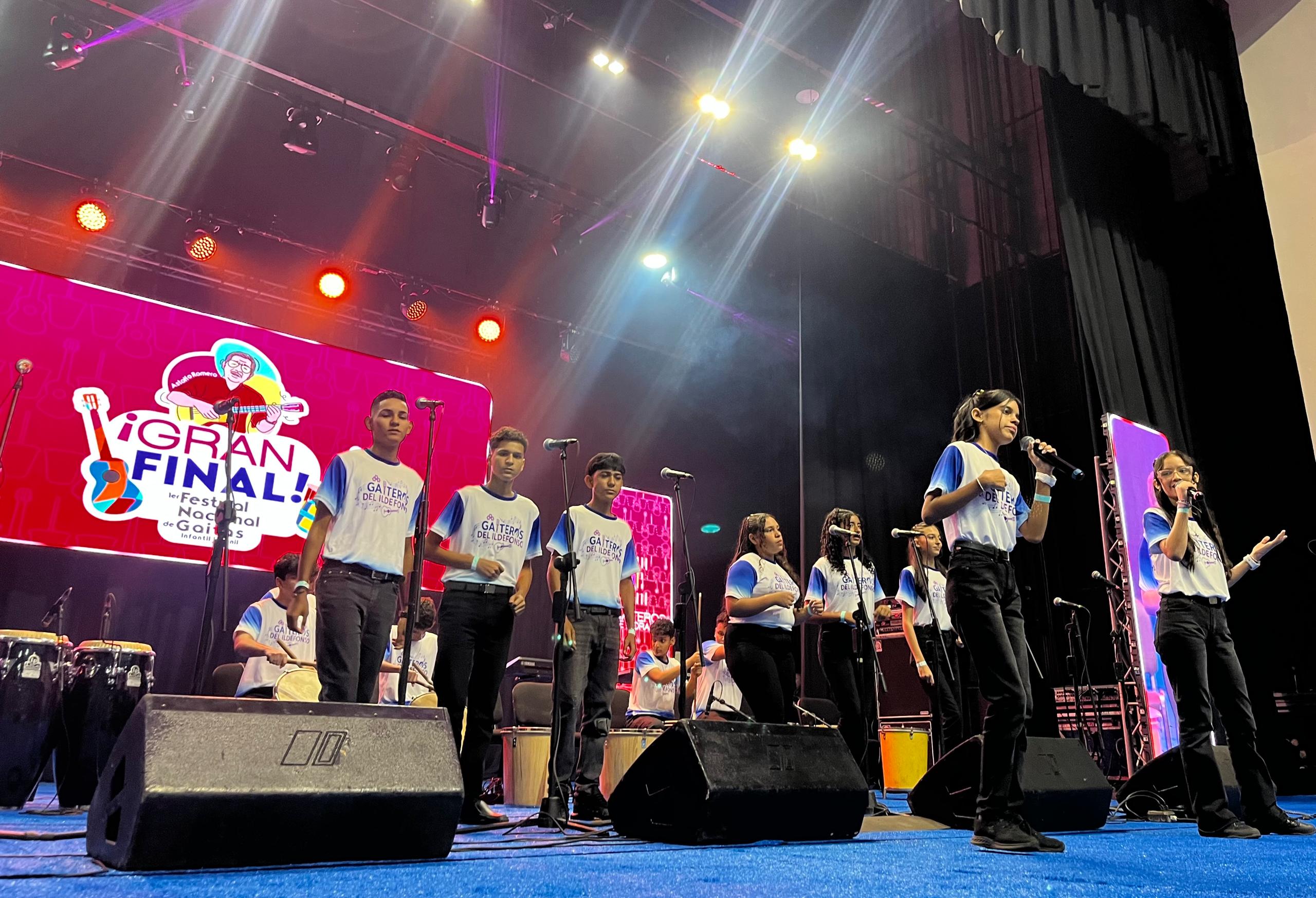 Final del 1er Festival Nacional Infantil-Juvenil de Gaitas convirtió al Teatro Niños Cantores en una gran fiesta