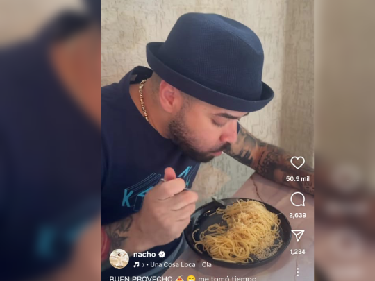 Nacho se declara fanático de la pasta con queso: “Lo más sabroso es lo más simple