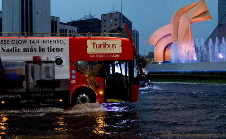 Fuertes lluvias en Ciudad de México provocan inundaciones