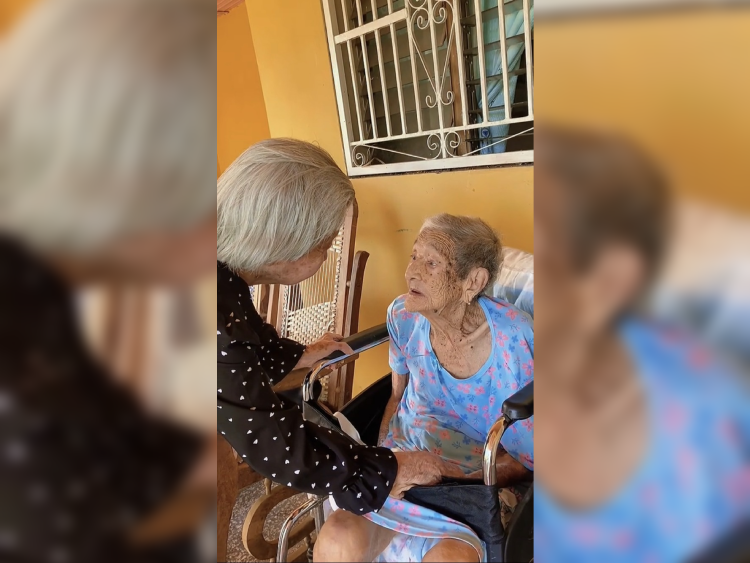 Un abrazo que rompe barreras: Hermanas de 93 y 99 años se reencuentran en Margarita