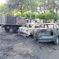 Se incendiaron tres vehículos en Villa Delicias