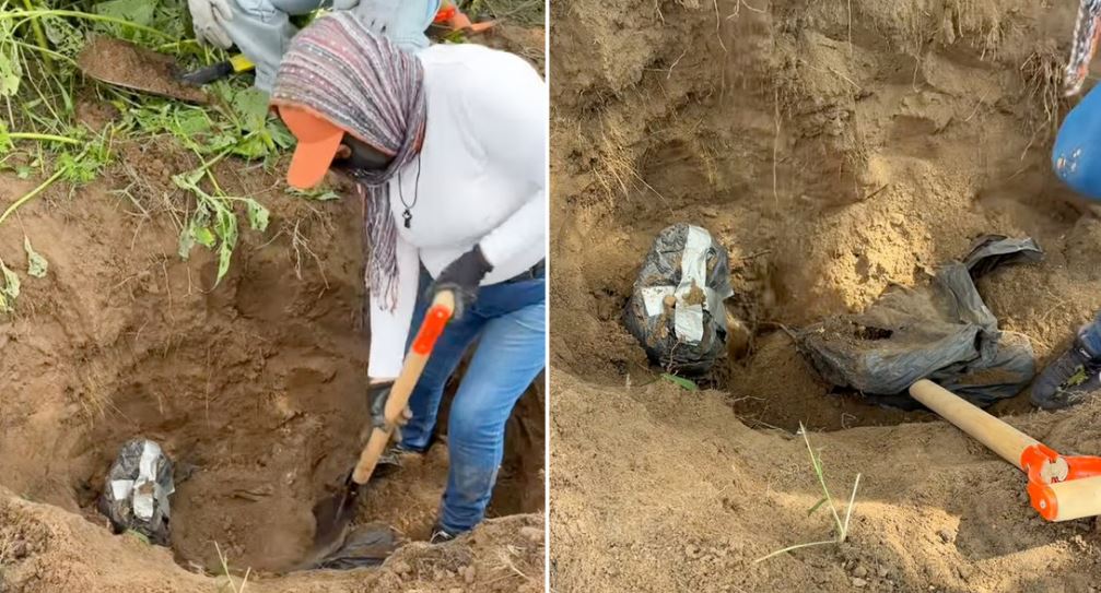 Hallaron 61 bolsas con restos humanos en un 