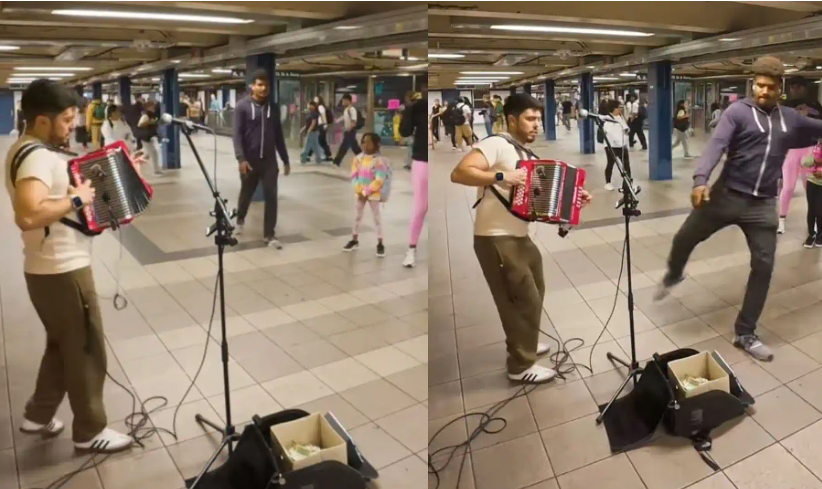 Joven colombiano recibió agresión mientras tocaba su acordeón en el metro de Nueva York