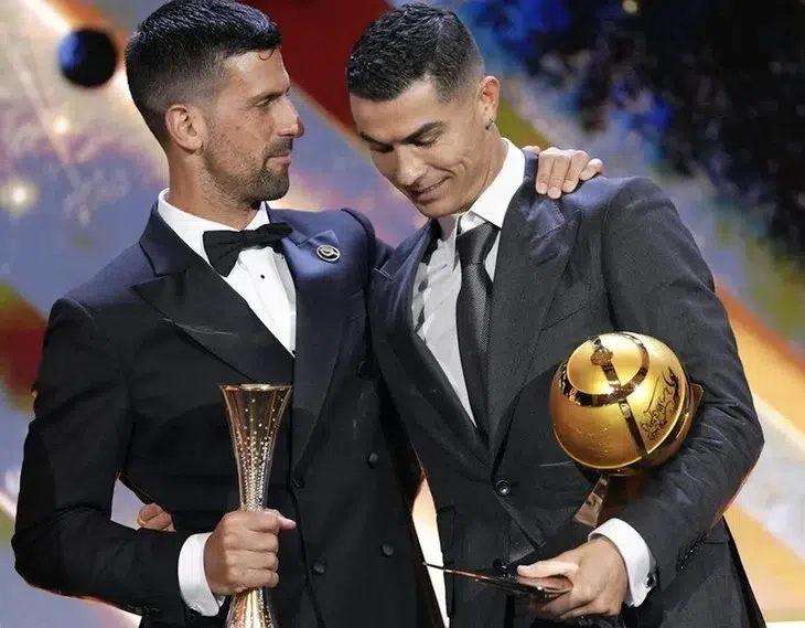 Novak Djokovic fue el primer ganador del Globe Sports Award, presentado por Cristiano Ronaldo