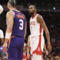 Durant alcanzó los 31.000 puntos en su carrera durante el triunfo de Rockets