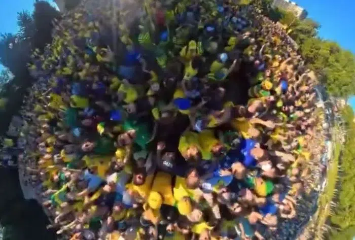 Fiebre carioca en Filadelfia: Captan en cámara 360° el ambiente de la fanaticada brasileña antes del partido